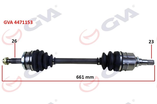 GVAKomple Aks Sol Toyota Aurıs. Corolla 1.33L 1Nr-Fe Nre150 6 Vites 10- 1.6L 1Zr-Fe Zre151 Benzinli 07-11 26X23 Komple Boy 661MmGVA 4471153