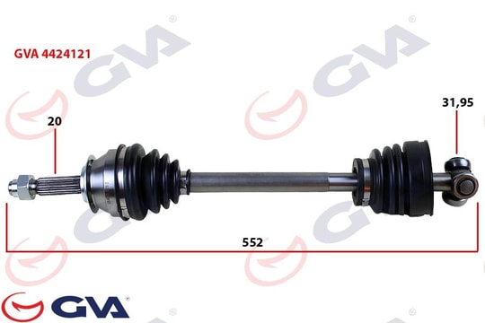 GVAKomple Aks Sol Uno 70 1.4İ 94-00 552MmGVA 4424121