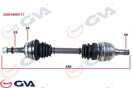 GVAKomple Aks Sol Vectra B 1.6İ-1.8İ-2.0İ 95-03 Abs Li 29 Diş 595MmGVA 4490111