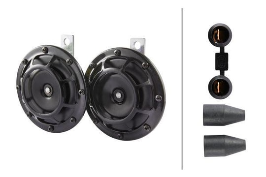 HELLAKorna.12V.Elektrikli.375Hz.500Hz.Özel Donanımlı Araçlar İçin.110Db.Yüksek Ses.Düşük Ses.UniversalHELLA 3AG003399081