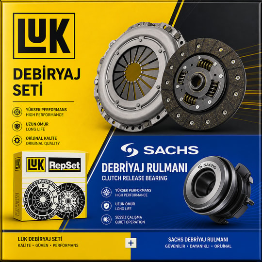 LUKLUK Baskı Balata Set + SACHS Debriyaj Rulmanı3074 wp