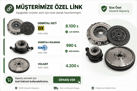 LUKLUK DEBRİYAJ SETİ + SWB BİLYA +  VOLANT0518 WP