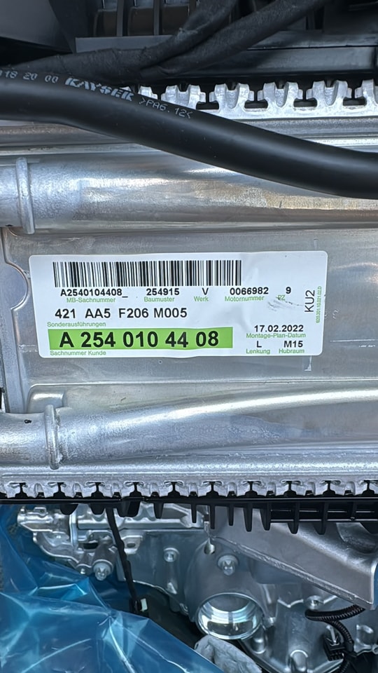 ORJİNALMercedes W206 C200 4Matic  M254.915 kodlu sıfır komple doluA2540104408