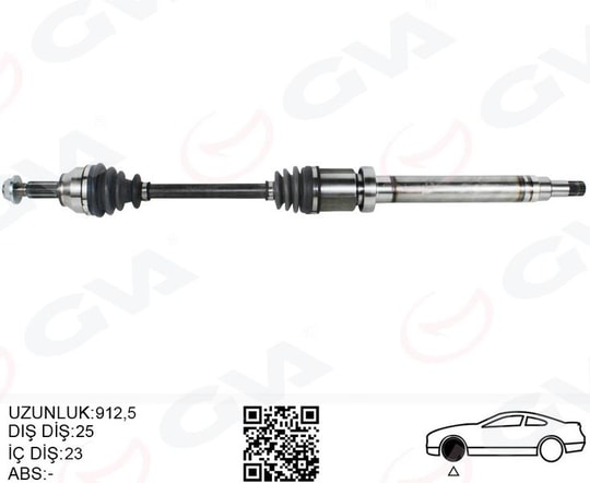 GVAÖn Aks Komple Sağ Ford Courıer 1.5 1.6 Tcdı 14 17GVA 4433100