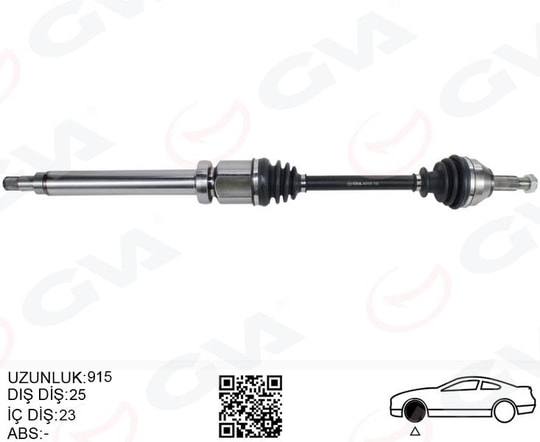GVAÖn Aks Komple Sağ Ford Fıesta -Fusıon 02 08 1.6TdcıGVA 4437016