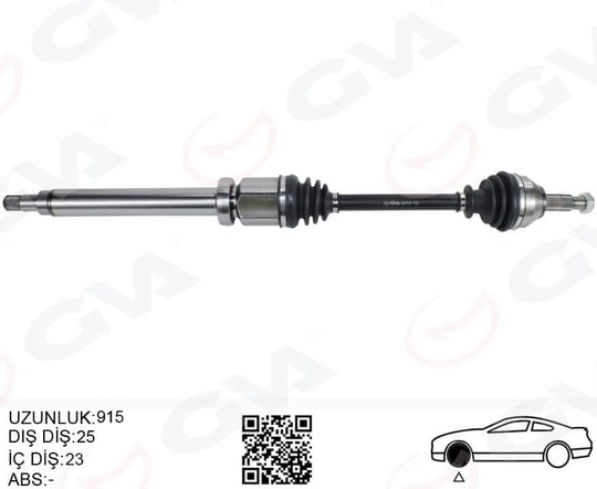 GVAÖn Aks Komple Sağ Ford Fıesta -Fusıon 02 08 1.6TdcıGVA 4437016
