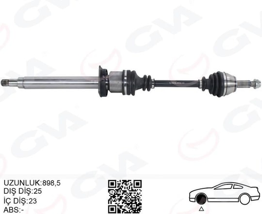 GVAÖn Aks Komple Sağ Ford Fıesta Iv 1.25 - 1.4 16V 1.8Td 95 02GVA 4437018