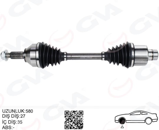 GVAÖn Aks Komple Sağ Ford Mondeo Iıı 1.8 -2.0 16V 00 07GVA 4437006