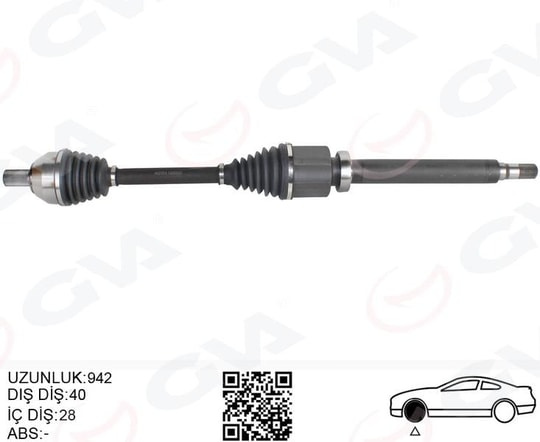 GVAÖn Aks Komple Sağ Ford Mondeo Iv 2.0 Tdcı 07 14GVA 4437014