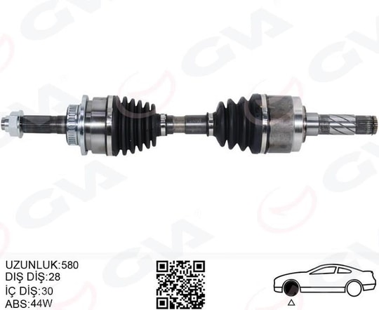 GVAÖn Aks Komple Sağ Ford Ranger 2.5Tdcı / 3.0Tdcı 06 12 Mazda Bt2500 Abs Lı 4 4GVA 4438004