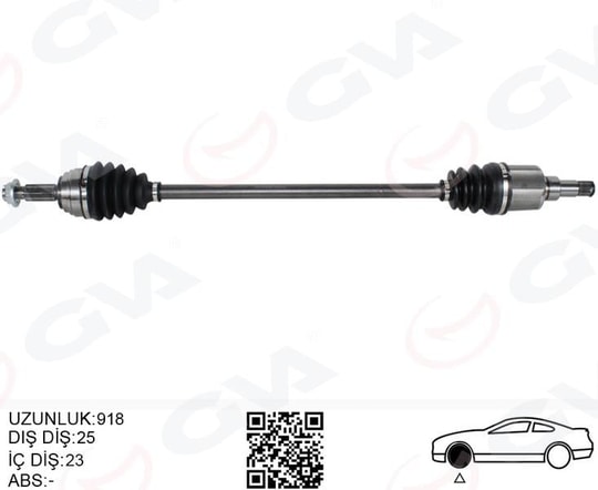 GVAÖn Aks Komple Sağ Ford Yenı Courıer 17 1.5-1.6 Tdcı -1.0 EcoboostGVA 4433104