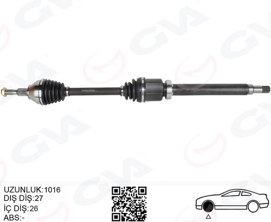 GVAÖn Aks Komple Sağ Ford Yenı Mondeo V 1.5 Tdci 14GVA 4437010