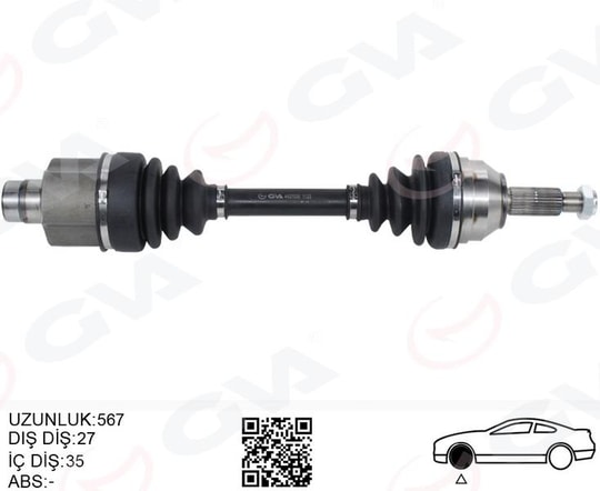 GVAOn Aks Komple Sag Mondeo I -Iı 1.6- 1.8- 2.0 93 00GVA 4437000