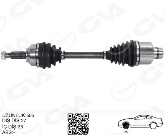 GVAOn Aks Komple Sag Mondeo Iıı 1.8 - 2.0 16V- 2.0Tdcı 00 07GVA 4437004