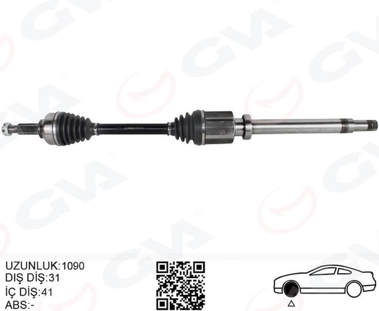 GVAOn Aks Komple Sağ Tourneo Custom 2.2 Tdci-2.0Tdci 155Hp Kısa Şase 12GVA 4435032
