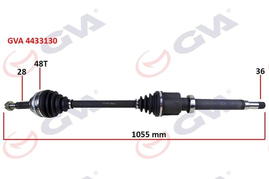 GVAOn Aks Komple Sag Transıt V184 2.0Tdcı 125Ps 00 06 Abs Lı 1055MmGVA 4433130