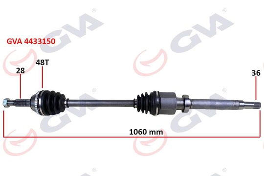 GVAOn Aks Komple Sag Transıt V347 V348 2.2Tdcı 130Ps 06 11 O.Ceker Abs LıGVA 4433150