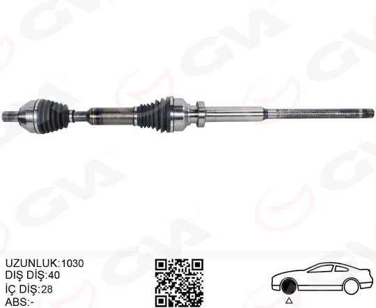 GVAÖn Aks Komple Sag Volvo Xc60 2.4 D 10 61 Xc60 I 2.0 T Otom. 09 12 Xc60 I D3 / D4 10 14 Xc60 I Suv T6 Awd 14GVA 4499162