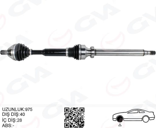 GVAÖn Aks Komple Sag Volvo Xc60 I 10 15 D3-D4-T5-T6 Xc60 Iı 15 D4 Otomatik Şanzıman 8 VitesGVA 4499164