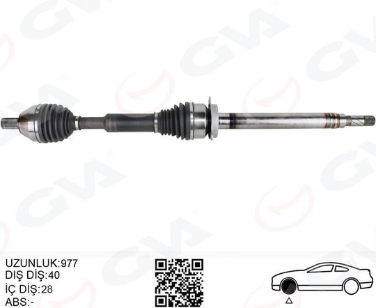 GVAÖn Aks Komple Sag Volvo Xc60 I 15 17 D3-D4 Manuel 6 VıtesGVA 4499166