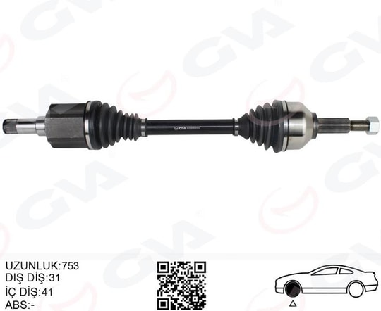GVAOn Aks Komple Sol Custom V362 2.0 Ecoblue -2.2 Tdcı 125 155 11 Uzun SaseGVA 4435035