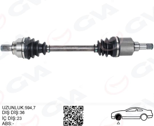 GVAÖn Aks Komple Sol Focus Iı 1.6- 1.8 Tı 04 11 C Max 1.6 1.8 Tı 05 11 Benzınlı Volvo S40 Iı 1.6 05 12 V50 1.6 05 12GVA 4435007