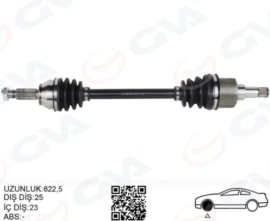 GVAÖn Aks Komple Sol Ford Fıesta / Fusıon 1.4Tdcı / 1.6Tdcı 02 11GVA 4437017