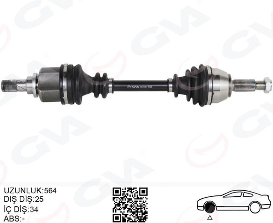 GVAÖn Aks Komple Sol Ford Fıesta Vı 1.0 Ecoboost 14 B-Max 14 1.6TıGVA 4437021