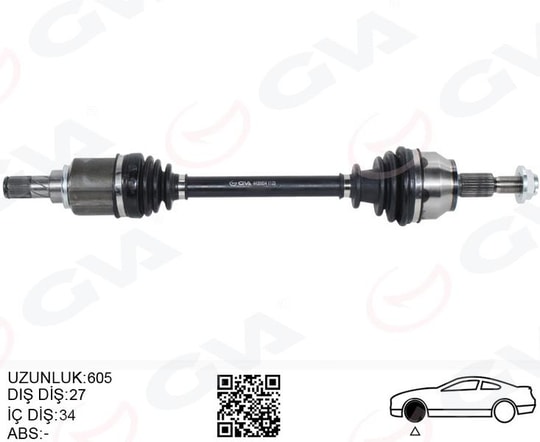GVAÖn Aks Komple Sol Ford Focus Iıı 1.6 Tı 11 17 BenzınlıGVA 4435004