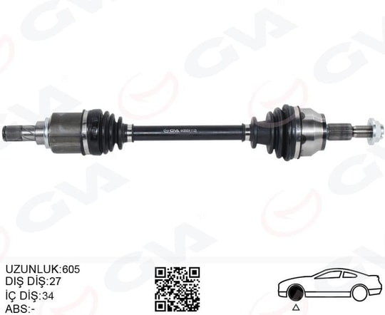 GVAÖn Aks Komple Sol Ford Focus Iıı 1.6 Tı 11 17 BenzınlıGVA 4435004