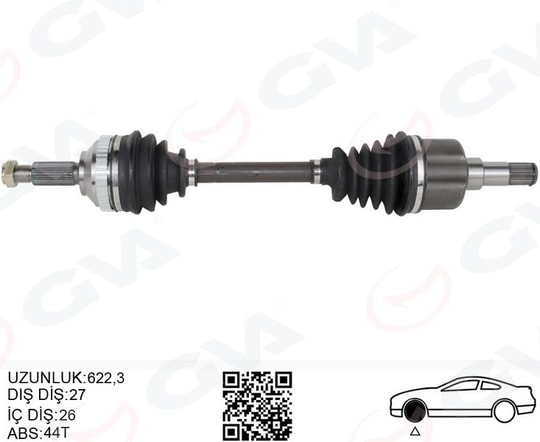 GVAÖn Aks Komple Sol Ford Mondeo I -Iı 1.6- 1.8- 2.0 93 00 AbslıGVA 4437005
