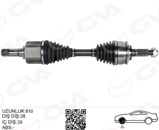GVAÖn Aks Komple Sol Ford Ranger Tke 11 2.2 Tdcı 4 4GVA 4438003