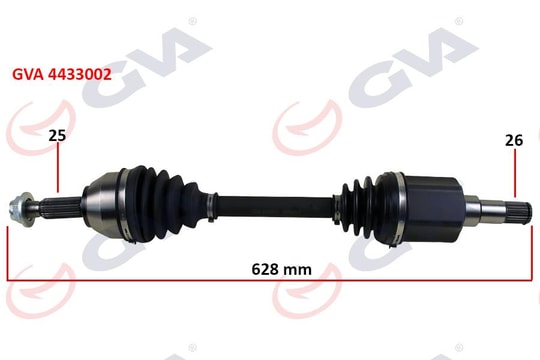 GVAOn Aks Komple Sol Transıt Connect 1.8 Tdcı 02 14 75Ps 628MmGVA 4433002