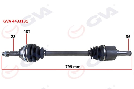 GVAOn Aks Komple Sol Transıt V.184 01 07 2.0 125Ps O.Ceker Abs LıGVA 4433131