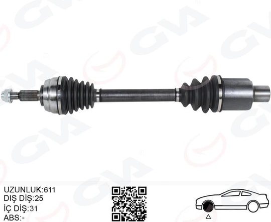 GVAOn Aks Sag Komple Dacıa Duster 10 4X4 6İleriGVA 4419008