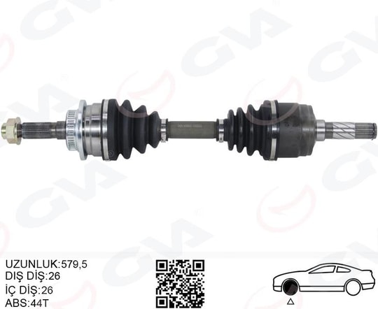 GVAOn Aks Sag Komple Ranger 2.5D -2.5Td 02 12 Mazda B-Serıe 2.5 D 4Wd 02 06 Abs Lı 4 4GVA 4438005