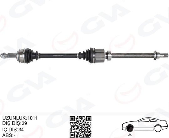 GVAÖn Aks Sağ Renault Kadjar 1.5 Dcı A-T 15-GVA 4419042