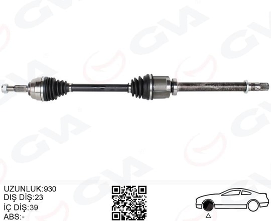 GVAÖn Aks Sağ Renault Megane Iı Bm0/1.Cm0/1 2.0 M-T 02-08GVA 4411436