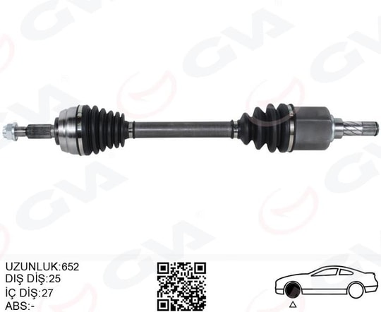 GVAOn Aks Sol Komple Dacıa Duster 10 1.5 Dci 4X4 6 İleriGVA 4419009