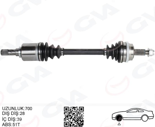 GVAÖn Aks Sol Renault Master Iı Fd 2.5 Dcı Abslı 51 Dıs 28X39 06-10GVA 4419037