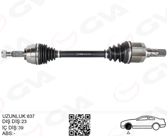 GVAÖn Aks Sol Renault Megane Iı Bm0/1.Cm0/1 2.0 M-T 02-08GVA 4411437