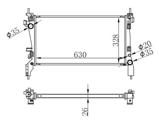 GVARadyatör Brazing Fıorıno 1.3 Mtj 08 Brazing 630X318x22GVA 3129441