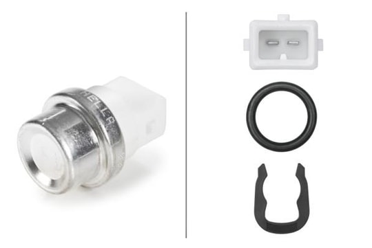 HELLASoğutucu Akışkan Sıcaklık Sensörü.12V.Beyaz.2-Kutuplu.General Motors/Mitsubishi/Opel/Renault/VolvoHELLA 6PT009107601