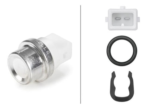 HELLASoğutucu Akışkan Sıcaklık Sensörü.12V.Beyaz.2-Kutuplu.General Motors/Mitsubishi/Opel/Renault/VolvoHELLA 6PT009107601
