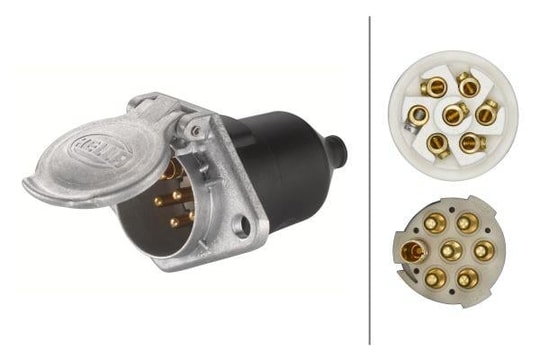 HELLASoket.24V.Alüminyum.7-Kutuplu.UniversalHELLA 8JB003834001