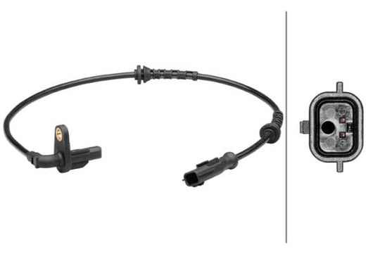 HELLATekerlek Hız Sensörü.Arka Aks.Hal Sensörü.2-Kutuplu.Dacia Duster/Renault Arkana-Duster-KapturHELLA 6PU012679101