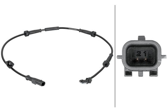 HELLATekerlek Hız Sensörü.Hal Sensörü.2-Kutuplu.Renault KangooHELLA 6PU012806681