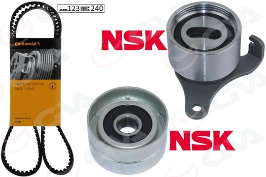 GVATriger Kayış Seti Eksantrik Seti Toyota Corolla 1.3L 2E Karbüratörlü Ee90. Ee100 88-98 1 Kayış 2 Rulman 123X240GVA 59T7118C