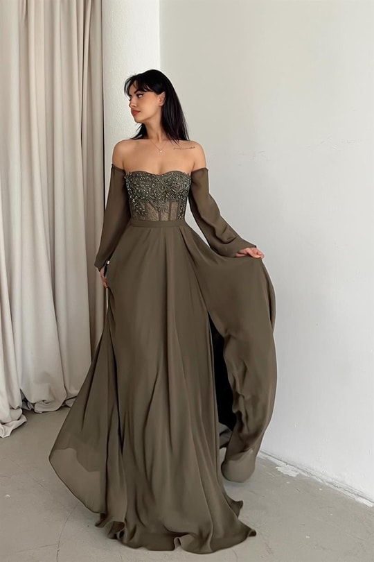 Şifon Comely Abiye Haki