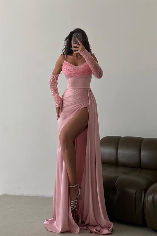 Su Yolu Payet Yaka Abiye Pudra